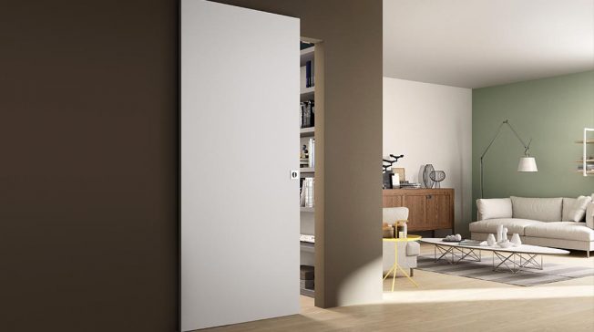 FerreroLegno: porta a scorrimento da interno con sistema invisibile Rolling Magic