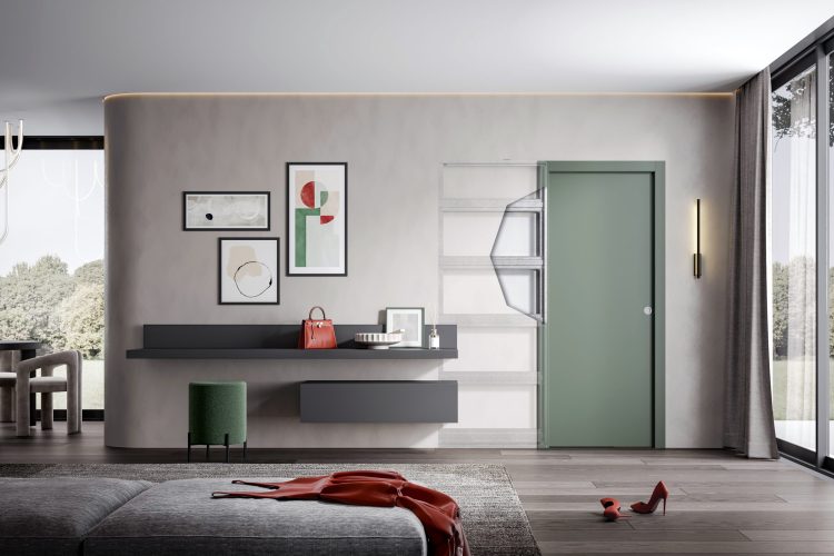 Controtelaio a cassa aperta OpenBox con stipiti. Linea Tech. Scrigno SPA