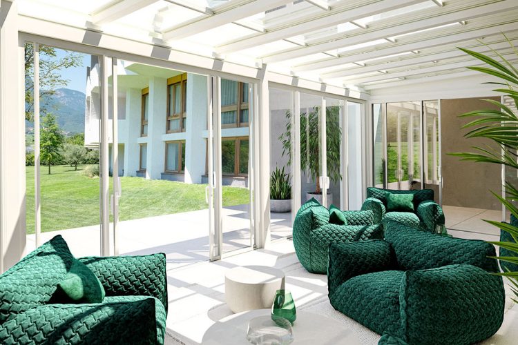 Ermes. Copertura in vetro All Season. Protezioni S.r.l.