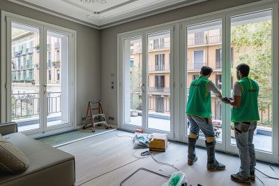 Installazione di nuovi infissi in un appartamento per benefici fiscali.