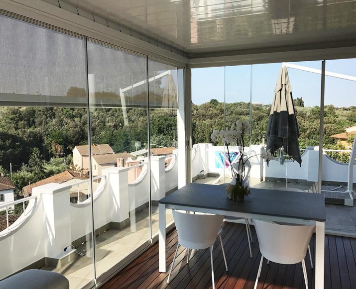 Coperture in Vetro. Nubes Fix, Veranda, copertura fissa. Azienda Protezioni S.r.l.