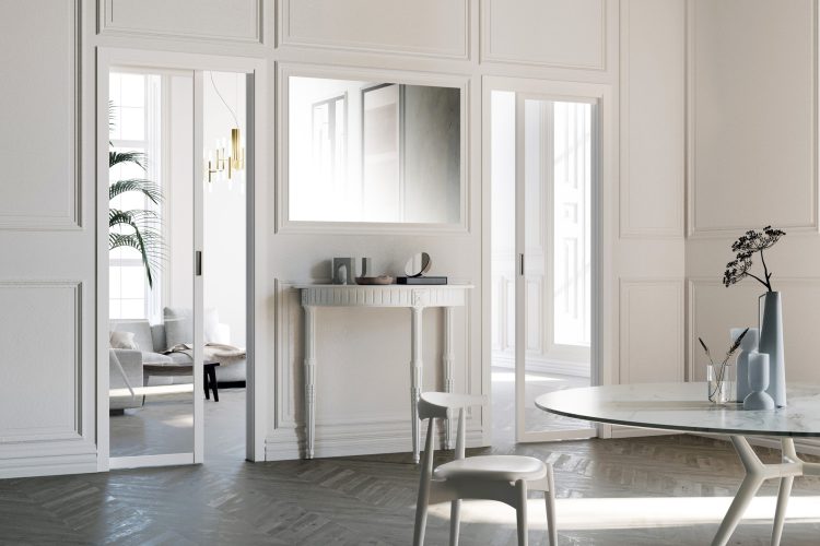 Porta a scomparsa della Collezione FLAT-F1 White. Foa Porte S.r.l.