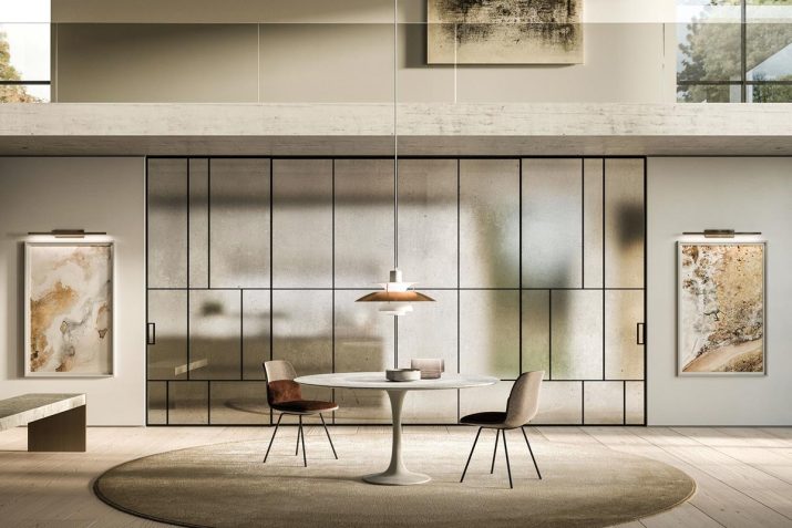 Porta scorrevole pivotante in vetro, Collezione Manhattan