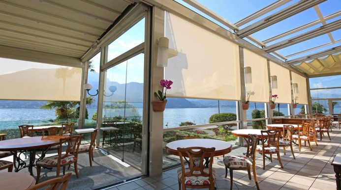 Verande e pergolati. Pergola con tenda scorrevole, modello Xtesa. KeOutdoor-Design
